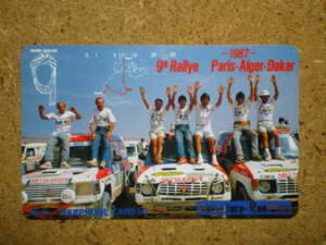 kuru*110-24150 Paris-Dakar Rally Mitsubishi telephone card 