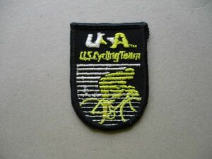 80s USA U.S. Cycling Team米国サイクリング チーム自転車ワッペン/ビンテージUSアメリカVintageメッセンジャーpatchパッチ V194