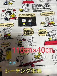 スヌーピー　SNOOPY シーチング生地　ハギレ