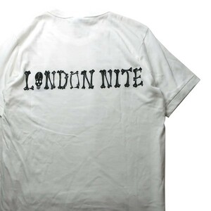 パンクイベント! LONDON NITE ロンドンナイト ツバキハウス DJ 大貫憲章 スカル ロゴ プリント Tシャツ ホワイト 白 Lサイズ メンズ 希少