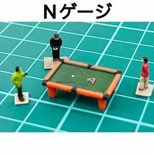 Nゲージ★ビリヤード台★ミニチュア★フィギュアに★1/64より小★鉄道模型★ミニチュアイメージ★ジオラマに★レイアウトに