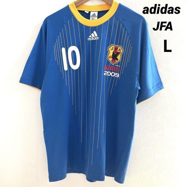 未使用 adidas Tシャツ サッカー10番 麒麟 2009 JFA L