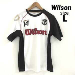 Wilson ウィルソン Tシャツ 古着 ゲームシャツ しみありの為激安★L