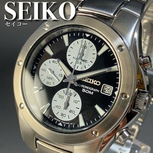 ★米国限定販売★新品即納 セイコー SEIKO クロノグラフ デイト 防水 男性用 メンズ腕時計 プレゼント SND581 WW1908