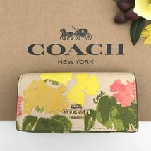 COACH ★大人気★ 6リング キーケース フローラル プリント キーホルダー キーリング 花柄 CC963 B4L38 新品_画像1