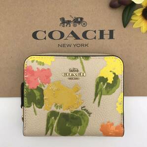 COACH 財布 ★大人気★ ビルフォールド ウォレット フローラル プリント 花柄 CC980 B4L38 新品