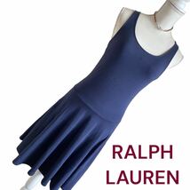 美品ラルフローレン　スポーティーなフィット&フレアワンピース　サイズXS、5号　RALPH LAUREN_画像1