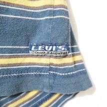 90's リーバイス ボーダー ヘンリーネック コットン Tシャツ 半袖 (XL) 紺灰系 90年代 旧タグ オールド Levi's Y2K 1997年製_画像4