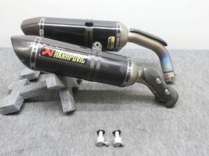 美品 YZF-R1 09-14 アクラポビッチ チタン/カーボン スリップオン AKRAPOVIC ◆返品可 ●140サイズ T25085K T08K 655