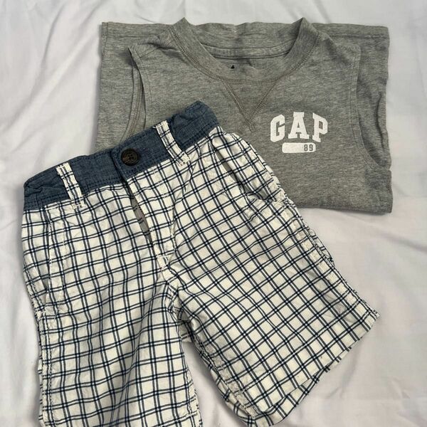 ハーフパンツ ショートパンツ 半ズボン チェック柄 ドミンゴ キッズ GAP ベビーGAP