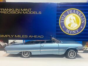 FRANKLIN MINT 1/24 1963 Chevrolet Impala CONVERTIBLE '63 Chevy Impala с откидным верхом повреждение отсутствует 