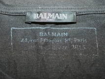 BALMAIN バルマン 15AWエンブレム箔プリントTシャツXS黒 France製 オリヴィエ・ルスタン_画像3
