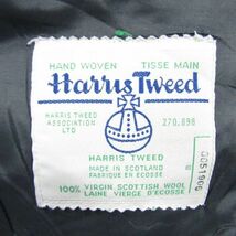 カナダ製 サイズ 42REG Harris Tweed ツイード ウール テーラード ジャケット ブレザー ハリスツイード グレー系 古着 ビンテージ 3AU2807_画像3