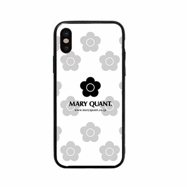 ガラスケース　iPhoneケース　マリークワント　デイジー柄　maryquant