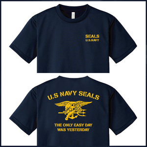 NAVY SEALs dry T-shirt ( size S~5L) navy blue [ product number nkt675]