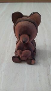 熊 ボッコ 北海道 民芸品 置物 木彫り 熊ぼっこ 昭和レトロ b