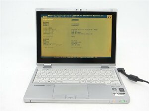 Panasonic　CF-RZ4　Core M-5Y10　 4GB ノートパソコン　BIOSまで表示　光度ムラと黄ばみあり　　　詳細不明　　ジャンク扱い 　