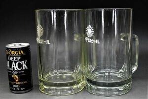 D084D beer jug 2 piece Asahi beer height 18.0. with logo beer mug sake cup beer mug