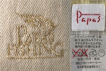 3TI058】パパス Papas コットン混 5つボタン シングル ジャケットコート L ベージュ 袖口2つ釦 本切羽 総裏地仕上げ 春秋冬 D0481FJM10_画像4