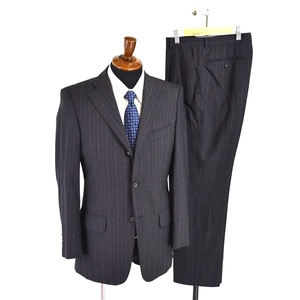 3TI021] suit Company 3. button single step return . suit 170cm-8Drop / Y6 / M dark gray stripe cuffs 4.. two tuck 5T1602