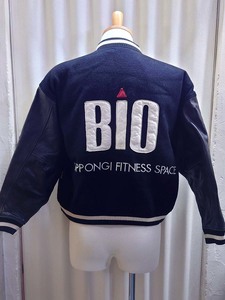 ［希少］BIO レザー＆ウール スタジャン バイオ 六本木 80s 90s バブル ディスコ フィットネスクラブ