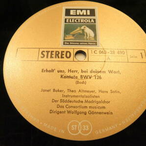 独盤EMI/ELECTROLA☆J.S.バッハ:カンタータ BWV126,149☆アメリンク（ソプラノ）他,ゲンネンヴァイン（指揮）コンソルティウム・ムジクムの画像2