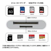 【開封のみ】SLEIJAOOE.N★ USB Type-C SD/TF カードリーダー 2in1 SLEIJAOOE.N / 日本語説明書付き タイプC to SD/Micro SD (Type-C端子)_画像2