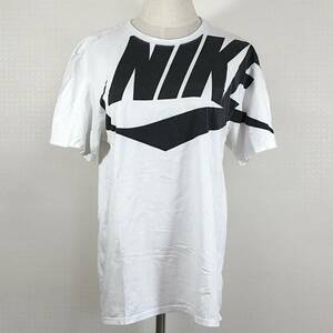 AS0970 NIKE ナイキ メンズ トップス Tシャツ 半袖 XLサイズ ホワイト 白 ブラック 黒 ロゴプリント 綿100% コットン 万能 夏 スポーティ