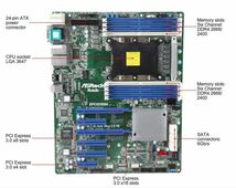 ASRock Rack EPC621D8A 中古 ATX Server Motherboard LGA3647 Intel C621_画像2