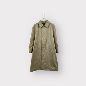 AQUASCUTUM アクアスキュータム ステンカラーコート アウター 裏地チェック グリーン系 メンズ ヴィンテージ 8