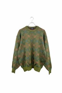 YVESSAINTLAURENT sweater Yves Saint-Laurent sweater knitted total pattern green Vintage 