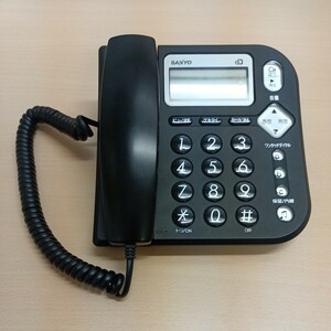 y091301e SANYO コードレス留守番電話機 ブラック TEL-G4 三洋電機