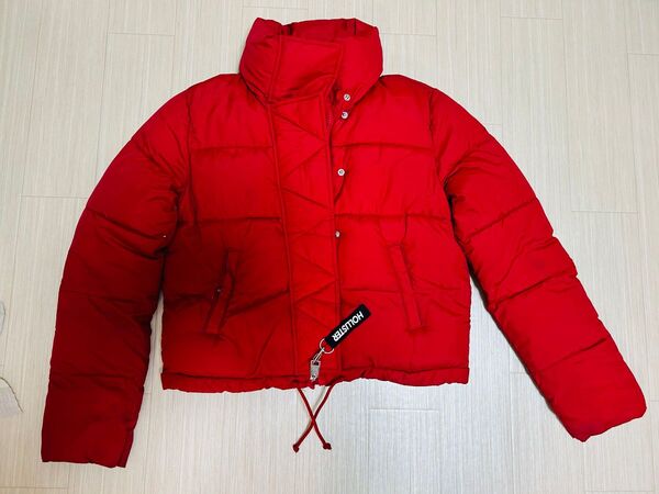 ホリスター モックネック中綿フードジャケット (Red/XS)