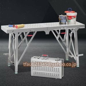  scaffold four legs adjust type .. horse car wash pcs flexible legs attaching working bench step‐ladder folding type footrest attaching withstand load 400kg safety carrying convenience length 200CM