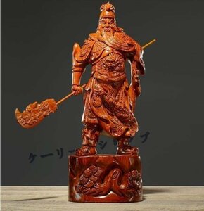 関羽像 　精密彫刻　極上品　仏師で仕上げ品 武財神　三国志 高30cm 　