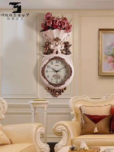 ヨーロッパ　復古　柱時計　応接間　豪華　時計　家庭用　静音時計　おしゃれ　創意　復古　壁掛け時計