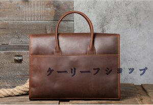 牛革 ハンドメイド メンズ 本革 ビジネスバッグ ブリーフケース レザー 通勤鞄 トートバッグ 手提げバッグ A４対応