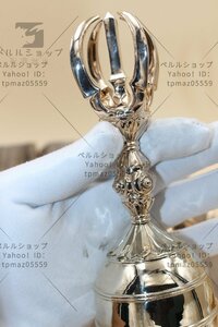 【密教法具 寺院仏具】飛行五鈷鈴 響銅製磨き仕上げ 高さ19cm 弘法大師空海『御請来目録』に明記