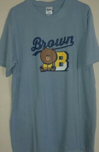 即決 ブラウン＆フレンズ ブラウン メンズTシャツ【M】新品タグ付き BROWN＆FRIENDS ラインフレンズ LINE FRIENDS