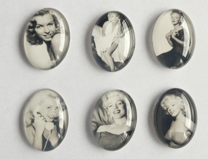 マリリン・モンロー画像 カメオカボション 6個セット 長期在庫品 Marilyn Monroe