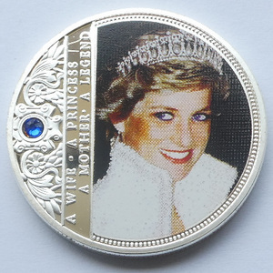英国のバラ プリンセスダイアナ シルバーコイン メダル Princess Diana 