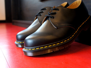 ★ 27.0cm（UK8) ★ Dr.Martens ドクターマーチン 1461 イングランド製 3ホール 12877001 QUILON 黒 ヴィンテージ 新品 即決 正規品