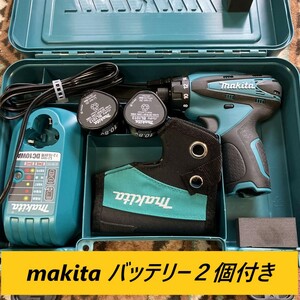 マキタ (Makita) 可変速 充電式 ドライバドリル 10.8V 1.3Ah バッテリー2個付き 優れた電動 工具 DIY ツールセット 迷ったらmakita