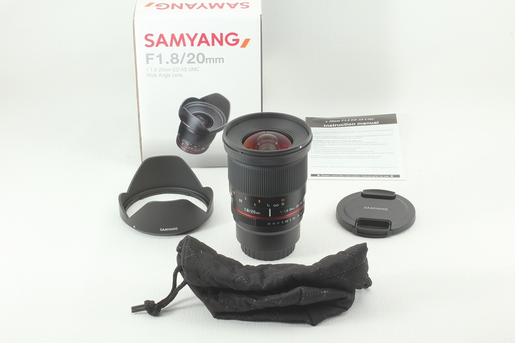 SAMYANG 20mm F1.8 ED AS UMC [ソニーE用] オークション比較 - 価格.com
