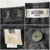 現品限り 古着used MOSCHINO モスキーノ メンズ パンツ カラーパンツ ブラック サイズ32 ストレート ロゴ_画像4