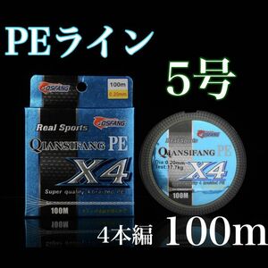 新品 PEライン 5号 100m 4本編 アジング　トラウト エギング オフショア