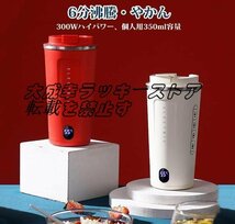 大好評 350ml ポータブル電気ポット 電気ケルト ミニ湯沸かしケトル 直飲み 静音 旅行 事務室 寮 304ステンレス鋼 真空断熱 F1680_画像2