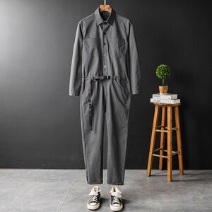 つなぎ　作業服　オールインワン　　オーバーオール　ペインターパンツ　長袖　カーゴ　サロペットS~3XL