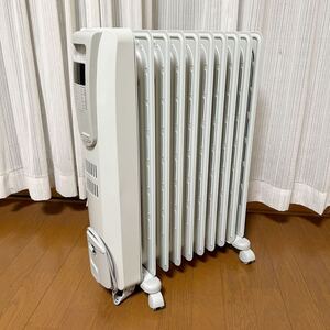 te long giDeLonghi oil heater digital lati Anne toKHD411015-LG white + light gray 10-13 tatami ECO driving mode installing antique manner 