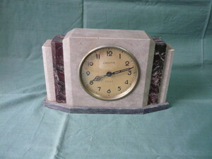 昭和レトロ　古い時計　機械式置き時計　大理石　EIKOSHA　　手巻き式　８DAY 　大理石製なので重量感あります
